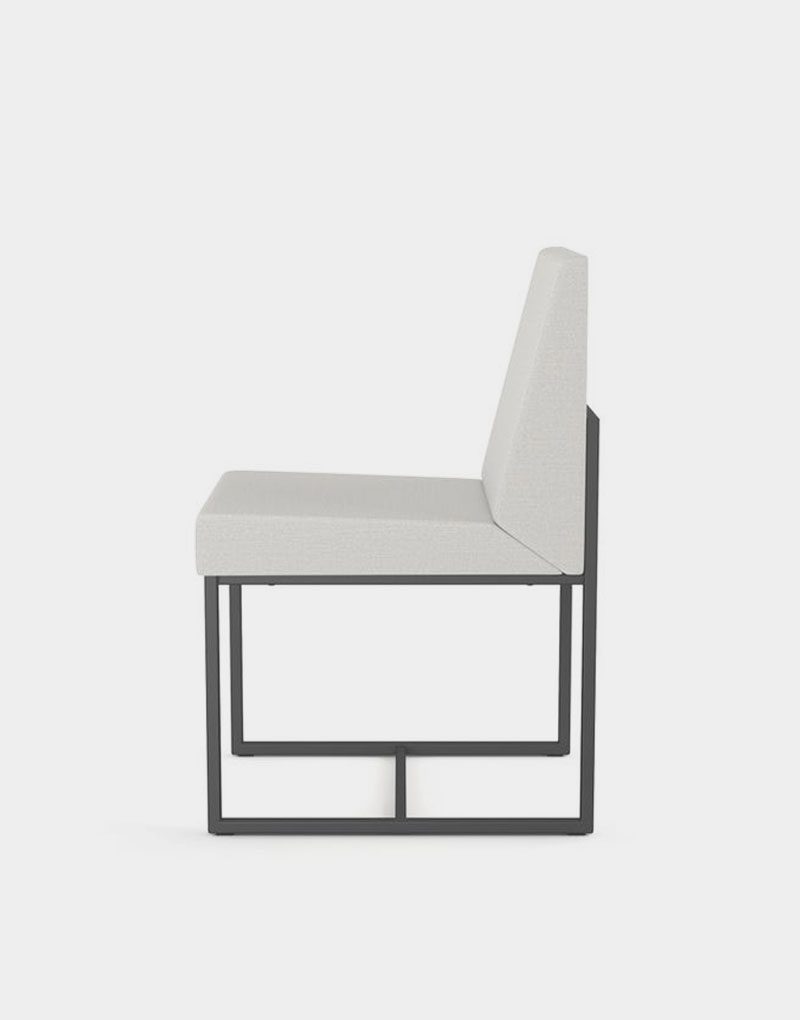 Hazel Upholstered Restaurant Metal Chair White Modern High Quality Square Legs Hazel Upholstered Restaurant Metal Chair White Modern High Quality Square Legs