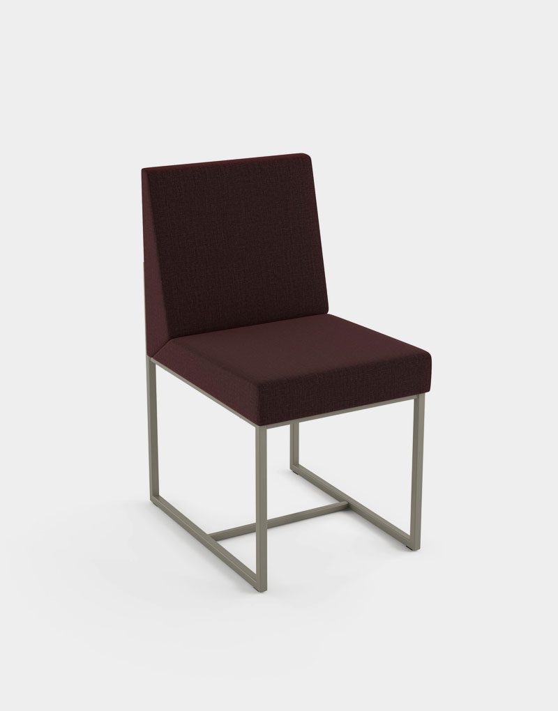 Hazel Upholstered Restaurant Chair Maroon with square metal leg modern look for businesses Hazel Upholstered Restaurant Chair Maroon with square metal leg modern look for businesses