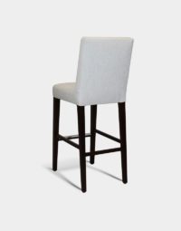 Bailey Fully Upholstered Light Grey BarStool with black frame for Restaurants and commercial businesses for sale