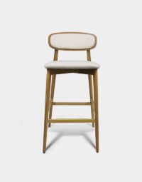 white harlow upholstered barstools for commercial business