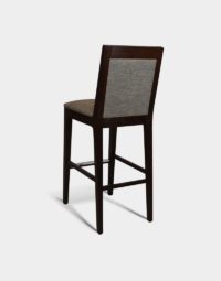 Grey Jade Upholstered Bar Stool for restaurant and commercial business with brown wooden frame