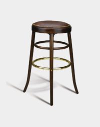 Lyla Backless Leather upholstered barStool with nailheads for commercial businesses