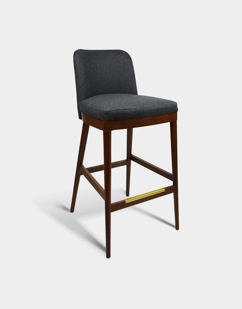 Dark Grey Marley Barstool Upholstered for commercial businesses and restaurants Dark Grey Marley Barstool Upholstered for commercial businesses and restaurants