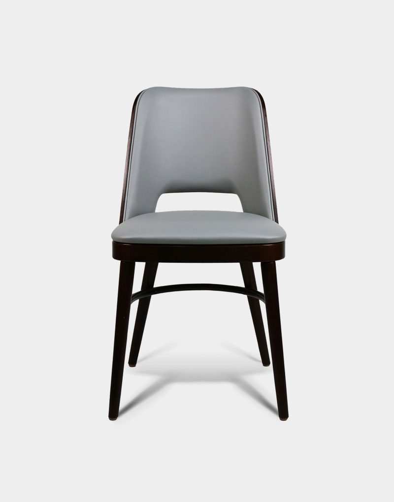 nila chair grey front upholstered dining room restaurant seating