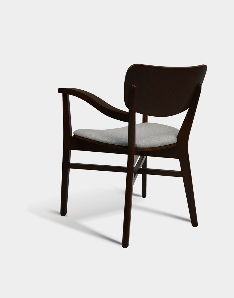 sofia brown wooden upholstered armchair for restaurant sofia brown wooden upholstered armchair for restaurant