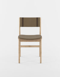 Driftwood Sigsbee Buckle Chair with Brown Fabric and Leather Strap